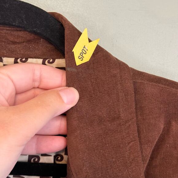 Pierre Cardin Coat Womens 10 Career Office Stretch Corduroy Blazer Jacket Brown - Picture 7 of 9